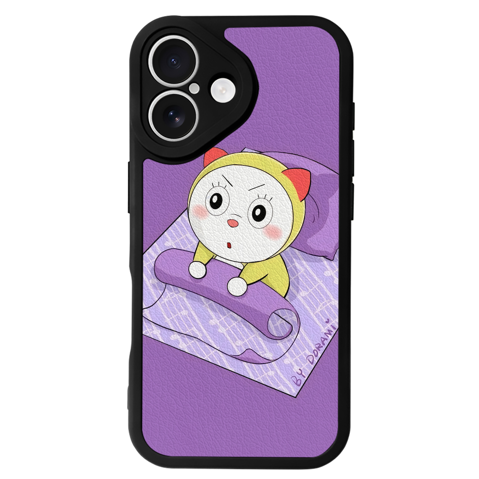 （画像用） ドラえもん Doraemon 【iPhone 16シリーズ対応】シリコンスマホケース（レザー調） 材質：シリコン